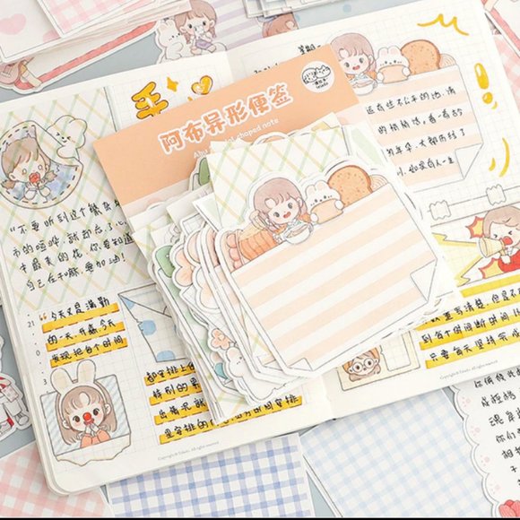 Kawaii Abu Girl Memo Notes - Picture 3 of 12